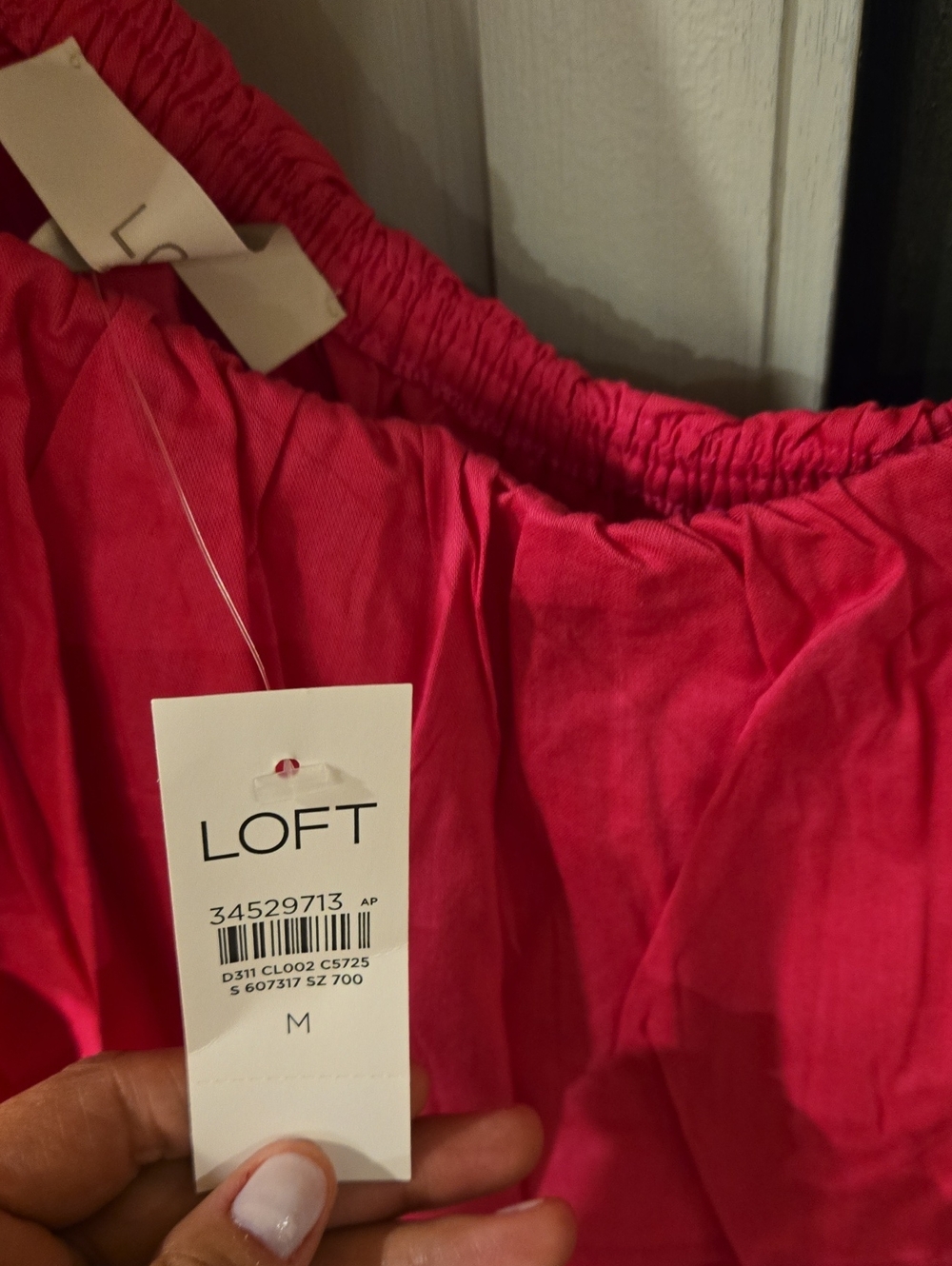 LOFT One-Shoulder Ruffle Camisole - Hot Pink - Picture 2 of 4